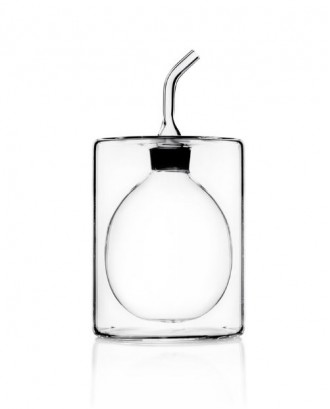 Sticla pentru ulei cu pereti dubli, 10.5 cm, Cilindro doppia parete - designer Corrado Dotti - ICHENDORF